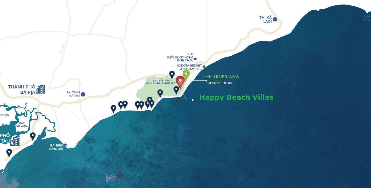 Vị trí dự án Happy Beach Villas