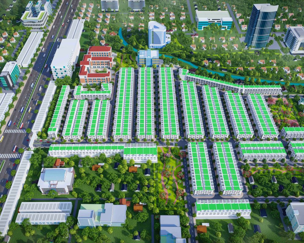 Phối cảnh tổng thể dự án Khu đô thị Green City tại Phú Giáo, Bình Dương