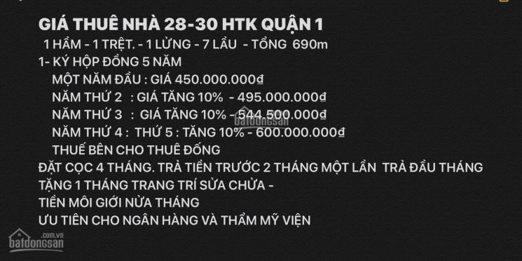 Tòa Nhà Góc 2mt Huỳnh Thúc Kháng - Tôn Thất đạm, 97x14m 1 Hầm 1 Trệt Lửng 7 Lầu 1