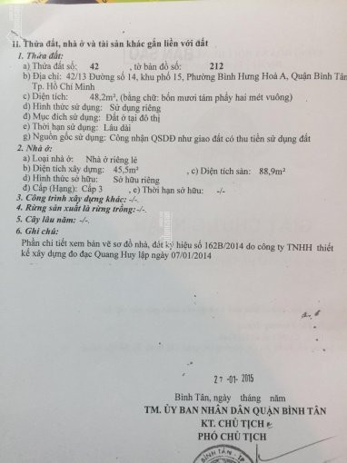 Tôi Chính Chủ Cần Bán Gấp Nhà Sổ Hồng Riêng đường Số 14, Lê Văn Quới 2