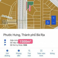 Chính Chủ Bán Nhanh 1500m² đất Mặt Tiền đường 3/2 Phường Phước Hưng Thành Phố Bà Rịa
