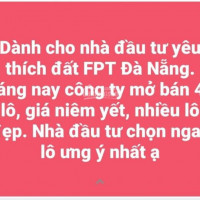 đất Nền Khu Fpt đà Nẵng 1 Lô Duy Nhất Giá 23,5tr/m2 Tốt Nhất Thị Trường