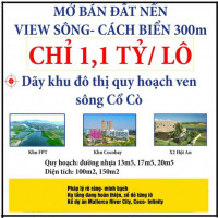 Mở Bán Giai đoạn 1 Kđt Coco Aqua Riverside View Sông Cổ Cò- Cách Biển 300m Chỉ Có 1,1 Tỷ/ Lô