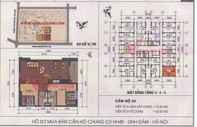 Bán Căn Hộ Chung Cư Linh đàm, Hoàng Mai Tòa Hh4b Chính Chủ 0345546895 2