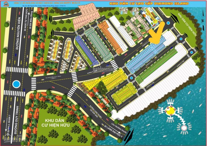 Bán đất Mặt Tiền Trục Chính 20m đảo Kim Cương Quận 9 2