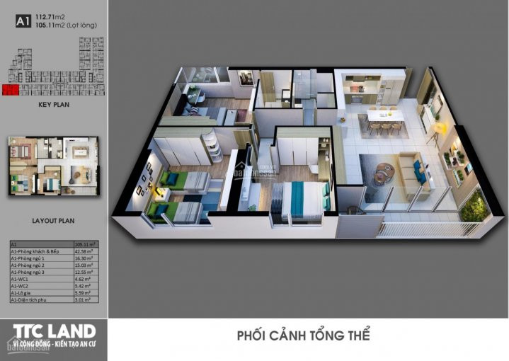 Chính Chủ Bán Nhanh Carillon 7, 3pn 2wc, 125m2 Loại A1 Hướng đông Nam, T20 Giá 3450tỷ, Lh: 0902 567 537 1