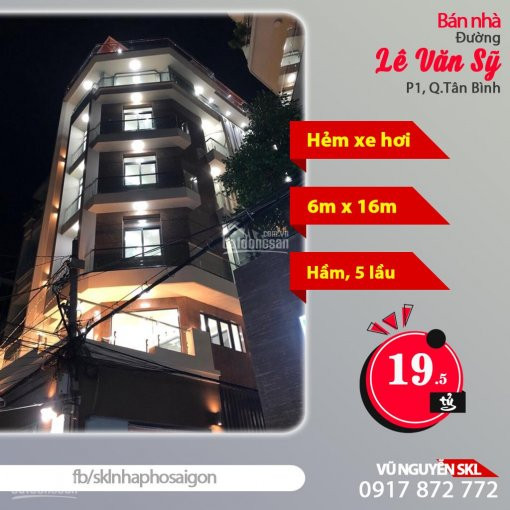 Chính Chủ Bán Nhanh Chdv Lê Văn Sỹ (dt 6x16m, 1 Hầm + 6 Tấm), Chỉ 195 Tỷ - Lh 0917872772 1