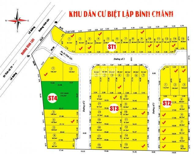 Chính Chủ Bán Nhanh đất Bình Chánh, Sổ đỏ Khu Dân Cư Biệt Lập Mới Mở Bán F0 Từ Cđt, Chỉ Từ 2,5 Tỷ/nền, Vcb 70% 3