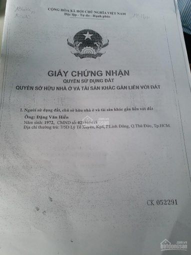 Chính Chủ Bán Nhanh đất đường 12, Hiệp Bình Phước, Thủ đức Dt 4*18m, đường 45m, Hướng Tây Nam, Lh 0902406755 4