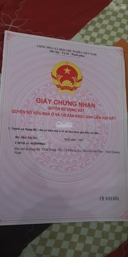 Chính Chủ Bán Nhanh Lô đất Tái định Cư Vàng Danh, Uông Bí Mặt Tiền 7m Dt 126m2, đường 175m, Chỉ 400tr 1