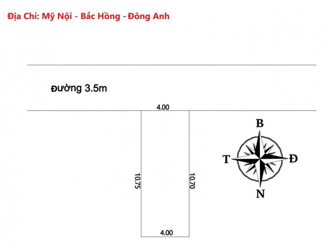 Chính Chủ Bán Nhanh Mảnh đất Diện Tích 43m2, đường ô Tô Tránh Nhau Tại Mỹ Nội - Bắc Hồng - đông Anh 0931 729 75 1