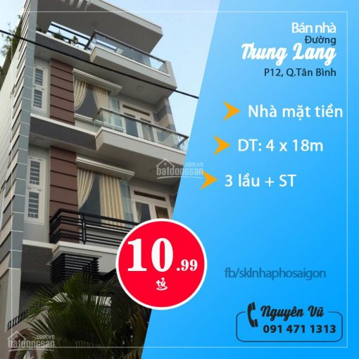 Chính Chủ Bán Nhanh Nhà Hxh 8m đường Bàu Cát đôi, Diện Tích 60m2, 2 Lầu, Chỉ 96 Tỷ, Lh 0914711313 4