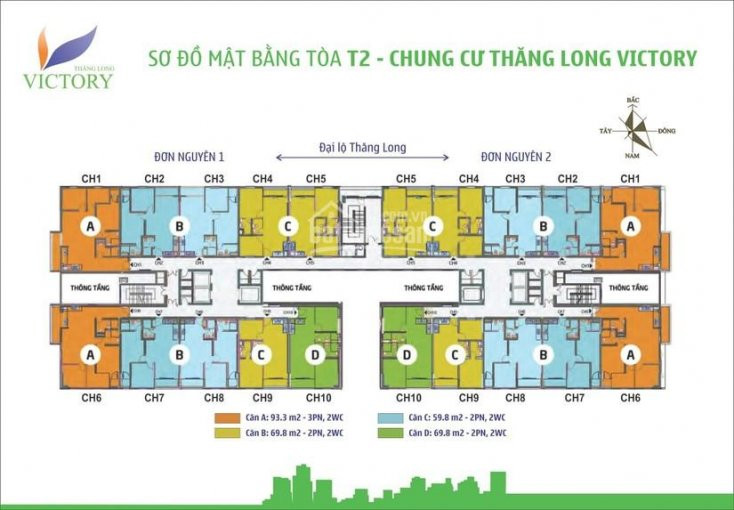 Chính Chủ Bán Nhanh Rẻ Căn 2 Pn 70m2 Tòa T2 Chung Cư Thăng Long Victory, Giá 1ty1 Bao Thuế Phí Lh 0966348068 1