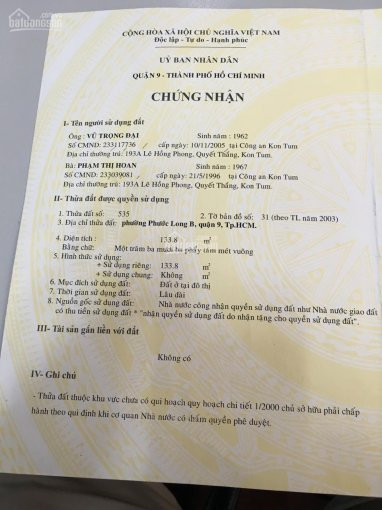 Chính Chủ Cần Bán Dãy Trọ 8 Phòng đường 141, Phước Long B, Quận 9 5x27m, Hxh đb Giá 45tr/m2 Lh: 0901806343 2