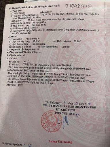 Chính Chủ Cần Bán Gấp Nhà Hẻm 174// Tân Kỳ Tân Quý, 528m2 -365 Tỷ 5