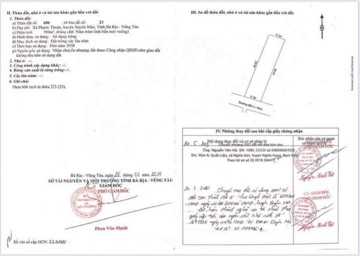 Chính Chủ Cần Bán Lô đất Giá Rẻ Tại Hồ Tràm 504m2 Ngang Hơn 11m Thổ Cư 100m2 Lh: 0908878179 1