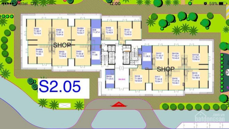 Chính Chủ Cho Thuê Nhanh Shop Chân đế Tòa S205, S= 45m2, Giá 25tr/tháng, Vinhomes Smart City 1