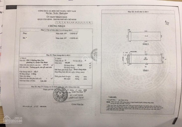 Gấp! Bán Nhà Hẻm 7m Bàu Cát 1, P 14, Tân Bình Dt: 5x20m Nở Hậu 52m, Trệt + Lầu Giá Chỉ 115 Tỷ 1