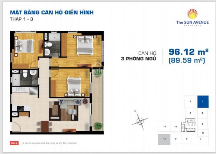 Kẹt Tiền Bán Gấp Căn 3pn - 96m2 The Sun Avenue, Lầu 27 View Landmark 81 ở Ngay 093 899 3527 2