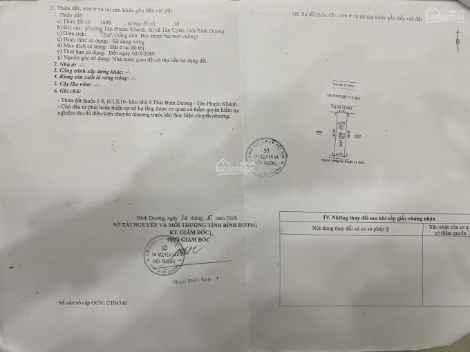 Lô đất Mặt Tiền 36tr/m2 Khu Thái Bình Dương- Tân Phước Khánh- Tân Uyên- Bình Dương Lh: 0886727727 1