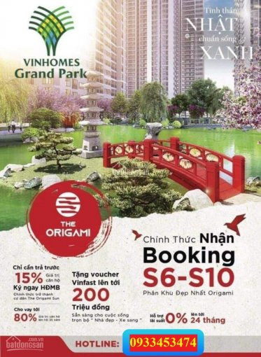 Mở Bán Hoa Hậu Origami Vinhome Grandprak Vườn Nhật Bản & Hồ Cá Koi, 15% Ký Hđmb, 24 Tháng 0% Lãi 5