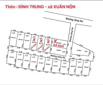 Mở Bán Khu đất đình Trung Xuân Nộn Giá đầu Tư Chỉ Hơn 400tr/lô 1