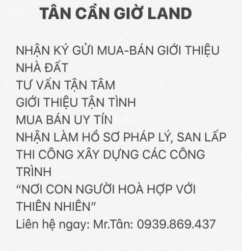 Nhận Ký Gửi, Mua Bán, Giới Thiệu đất Cần Giờ Uy Tín, Tận Tâm, Liên Hệ: 0939869437 7