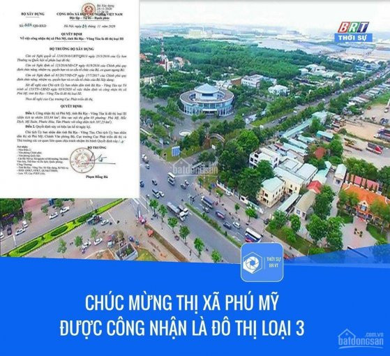 Tin Sốc !!!, Chỉ 550tr Sở Hữu Ngay đất Nền Thổ Cư Tại Tp Phú Mỹ, Giá F0, Số Lượng Có Hạn 1