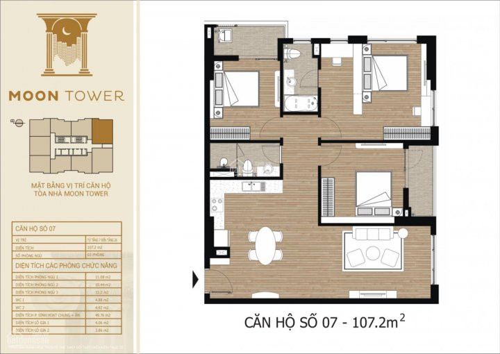 Căn Góc 3pn/107m2, 2 Logia đông - Nam Mát Mẻ, Full Nội Thất, Ck 5%, Vay Ls 0% 12 Tháng, 0904699790 2