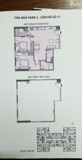 Chính Chủ Bán Căn 17 Tòa Park 2 - Dt 729m2 - 2pn - Giá Chỉ 19tr/m2 - Cam Kết Rẻ Hơn Cđt Gần 400tr 1