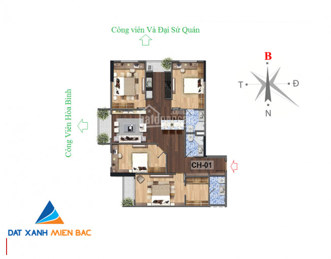 Chính Chủ Bán Gấp Căn 4 Ngủ Rộng 132 M2 Ban Công Nam Full Nội Thất, Giá 34 Tr/m2 Bao Phí Sang Tên 5