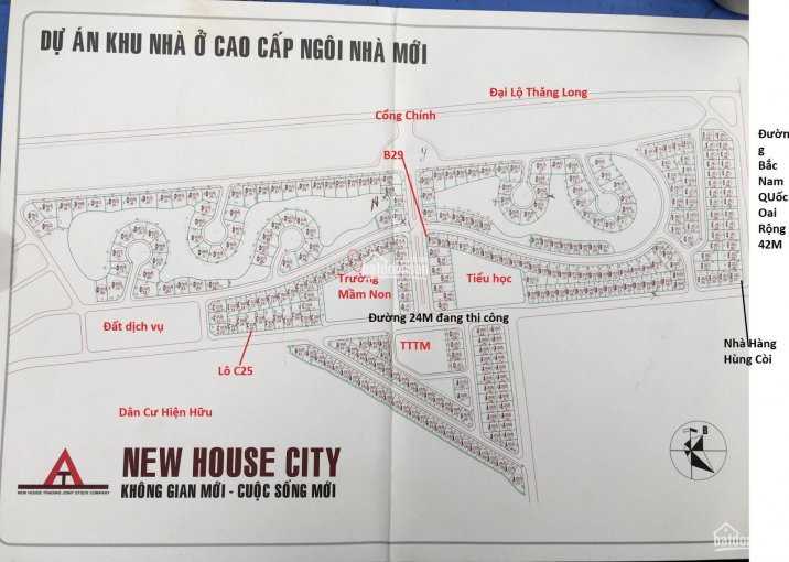 Chính Chủ Bán Nhanh Bt New House City, Km 17 đại Lộ Thăng Long, Cạnh Tt Quốc Oai Dt 195m2 - 450m2, Giá đầu Tư 8