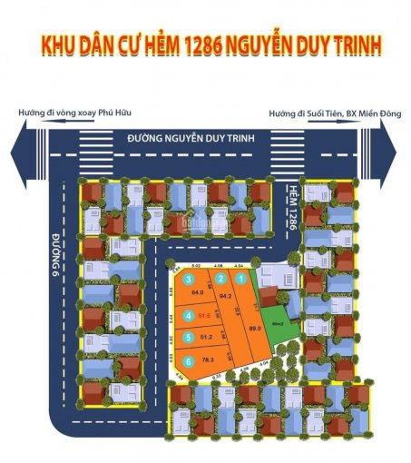 Chính Chủ Bán Nhanh đất Hẻm 1286 Nguyễn Duy Trinh , P Long Trường , Quận 9 (  Hướng Tây Nam ) 3