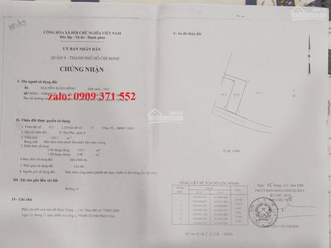 Chính Chủ Bán Nhanh đất Hẻm 144 đường 138, Phường Tân Phú Quận 9 3