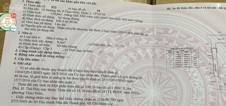 Chính Chủ Bán Nhanh đất Mặt Tiền đường 46, Phường Thảo điền, Quận 2 - Xây Cao 7 Tầng 1