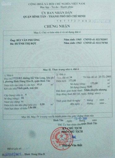 Chính Chủ Bán Nhanh Nhà 37/23/8/1 Hồ Văn Long, Bình Hưng Hòa B, Bình Tân, Tp Hcm 3