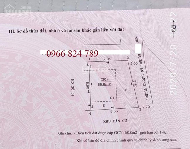 Chính Chủ Bán Nhanh Nhà An Dương Vương Tây Hồ Hà Nội 69m2 Gía 4,65 Tỷ 3