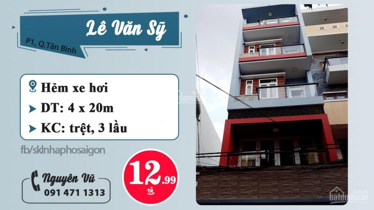 Chính Chủ Bán Nhanh Nhà Hxh 281 Lê Văn Sỹ - Cư Xá Kiến Thiết Diện Tích 50m2, 3 Lầu - Lh 0914711313 2