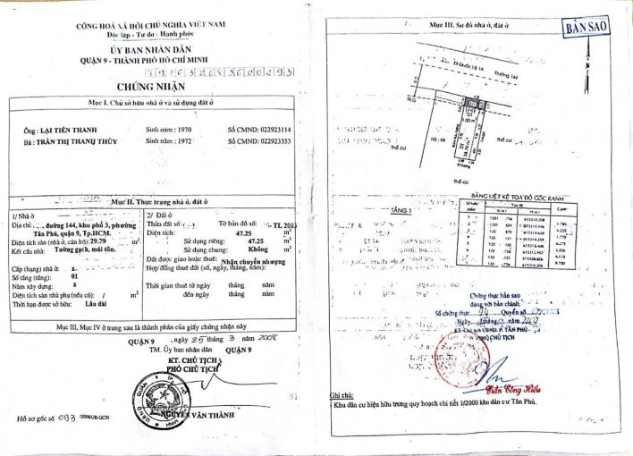 Chính Chủ Bán Nhanh Nhà Mặt Tiền đường 144 Phường Tân Phú Quận 9 6