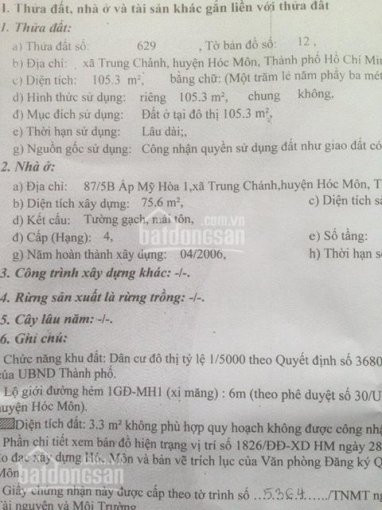 Chính Chủ Cần Bán Căn Nhà Rộng đẹp Sạch Sẽ 5x24m Có Shr Xã Trung Chánh, Huyện Hm 4