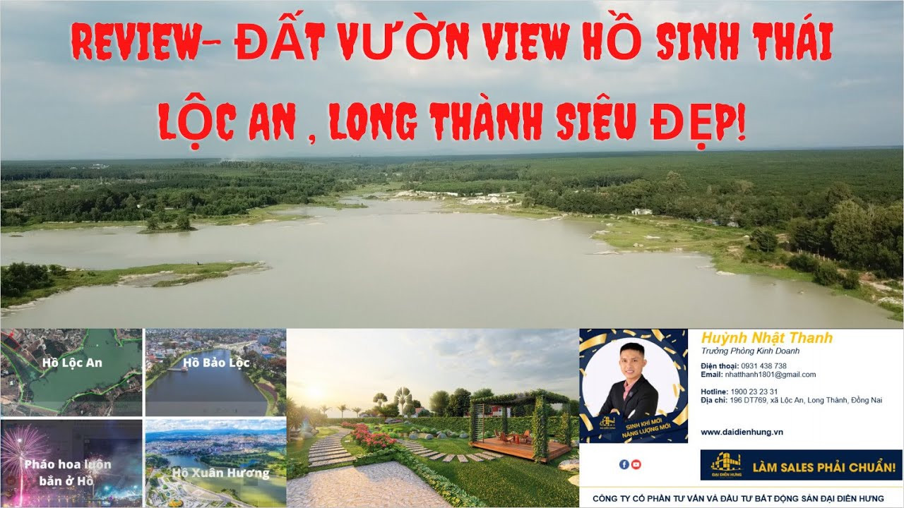 Chính Chủ Cần Bán Lô 1110m2 View Hồ Sinh Thái Xã Lộc An, Long Thành, Giá 4,2tr/m2 đường Nhựa ô Tô 6m 1