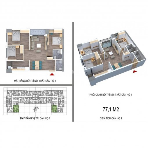 Chính Chủ Cần Nhượng Lại Căn Hộ 43m2 Tầng 10 Và Căn 77m2 Tầng 12, Giá Chỉ 22,5tr/m2 Dự án Nhs Phương Canh 2