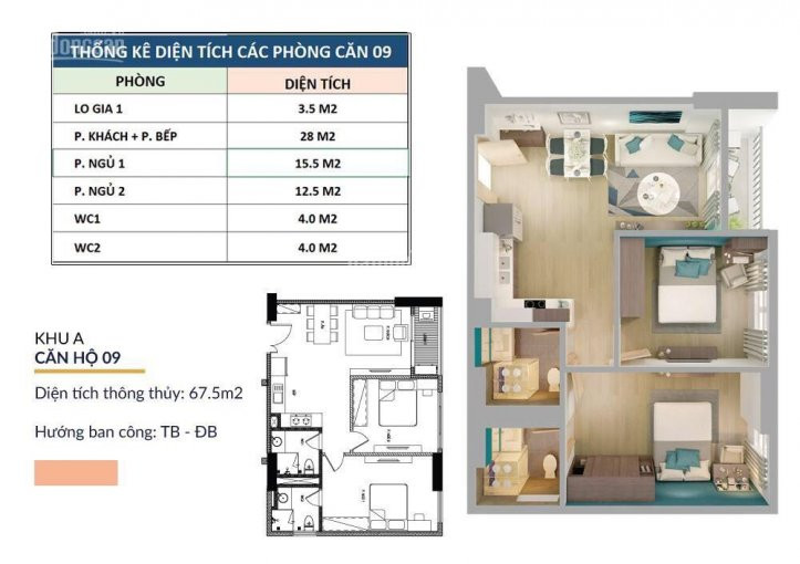 Chính Chủ Cần Tiền Bán Gấp Căn A1209 Dt 67,5m2 Dự An Athena Complex Pháp Vân - Giá 22tr/m2 1