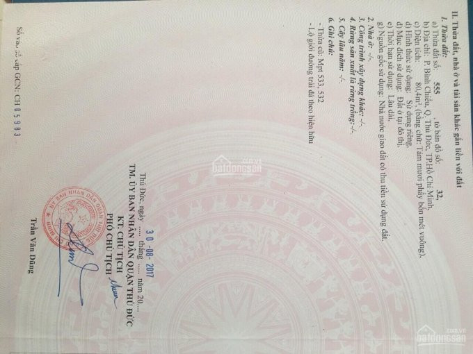 đất Hẻm 114 Kênh Ba Bò Bình Chiểu Thủ đức, Dt 80m2 , đương 7m Giá 48 Ti 3