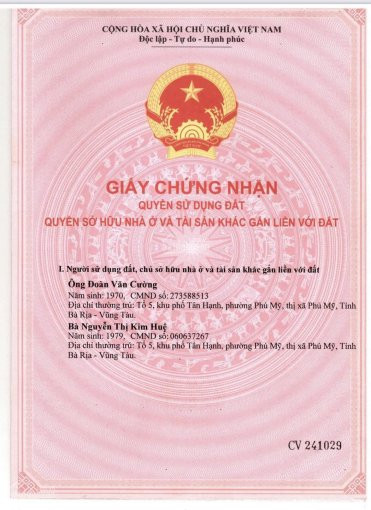 đất Nền Kdc Mặt Tiền Mỹ Xuân-ngãi Giao, Sổ Hồng Sẵn Có, đã Lên Thổ Cư, Giá Hợp Lí, Sinh Lời Nhanh 3