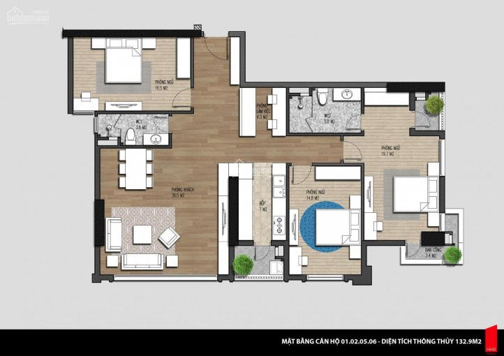 Giá Căn Lỗ: 3pn+1 Giá 29tr/m2 - 133m2, Căn Duplex 184m2 - 5 Pn Tối ưu - Giá 33tr/m2, Ib Em Báo Giá 1