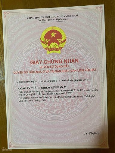 Gia đình Cần Tiền Muốn Bán Gấp Một Số Lô đất Vị Trí đắc địa Tại Thành Phố Cẩm Phả Hotline:097922423 3