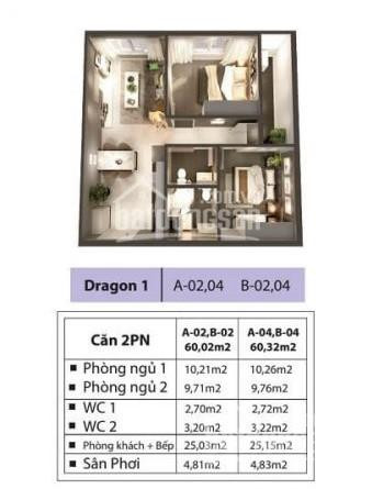 Lựa Chọn Căn Hộ Nhỏ 60m2 Tầng 9 Dragon 1b View Trực Diện Hồ Bơi Căn Suất Nội Bộ - Alo 0964267826 2