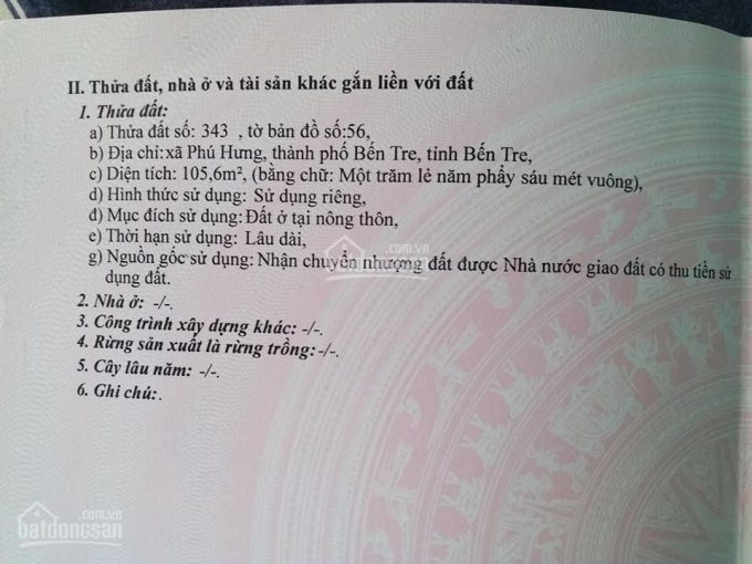 Vị Trí đẹp Thành Phố Bến Tre đất Mặt Tiền Lộ Nhựa Full Thổ Cư Nở Hậu Giá Rẻ Cho đầu Tư Hoặc Xây ở 4