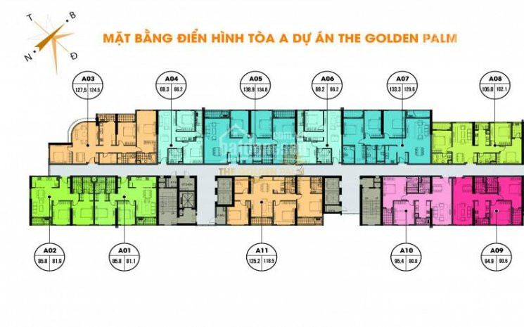 Chính Chủ Bán Nhanh Căn Hộ 2(63,5m2)-3(100,8m2) Pn, Full Nột Thất đẹp Tòa Golden Palm - 21 Lê Văn Lương Từ 41tr/m2 2